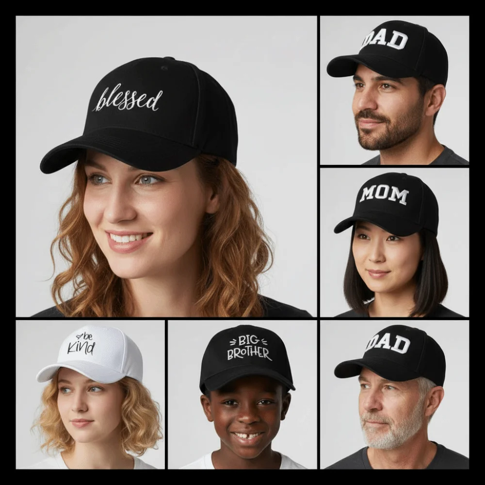 Fashion Blessed Big Brother MOM/DAD Baseball Cap Canvas Adjustable Family Matching Cap Embroidered Baseball Cap For Man Women