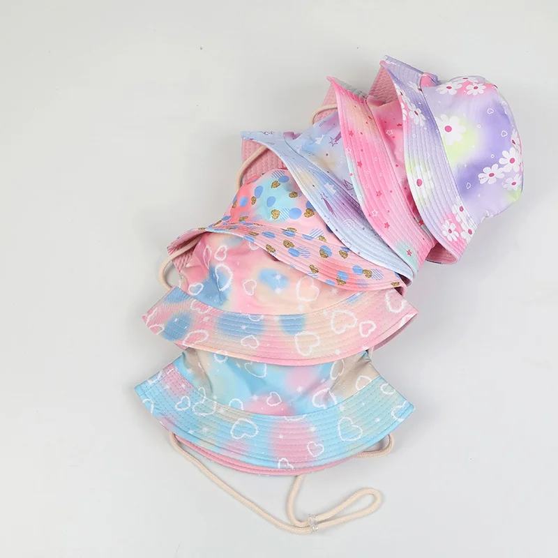 

Printing Baby Bucket Hat Cute Children Boys Girls Fisherman Panama Cap Summer Outdoor Kids Sun Hat Children's Accessories