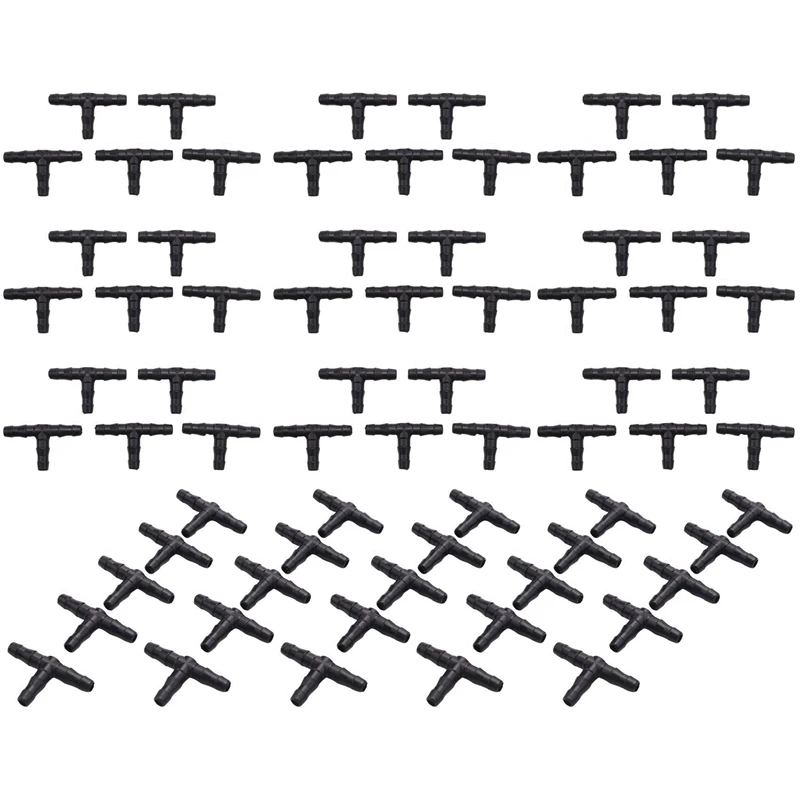 

Drip Irrigation Barbed Connectors, Universal Barbed Tee Fittings 800Pcs, Fits 1/4 Inch Drip Tubing (4/7Mm Tee Pipe)