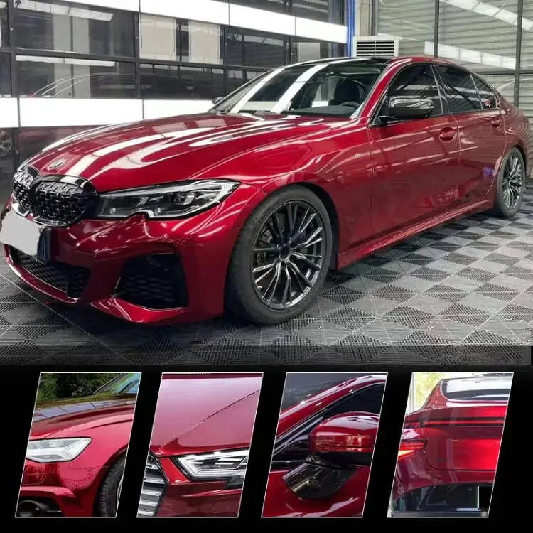 PPF-Película de Color de Tpu súper brillante, envoltura roja sangre de dragón líquido, película Ppf autocurativa de Tpu, película adhesiva de fusión en caliente para coche
