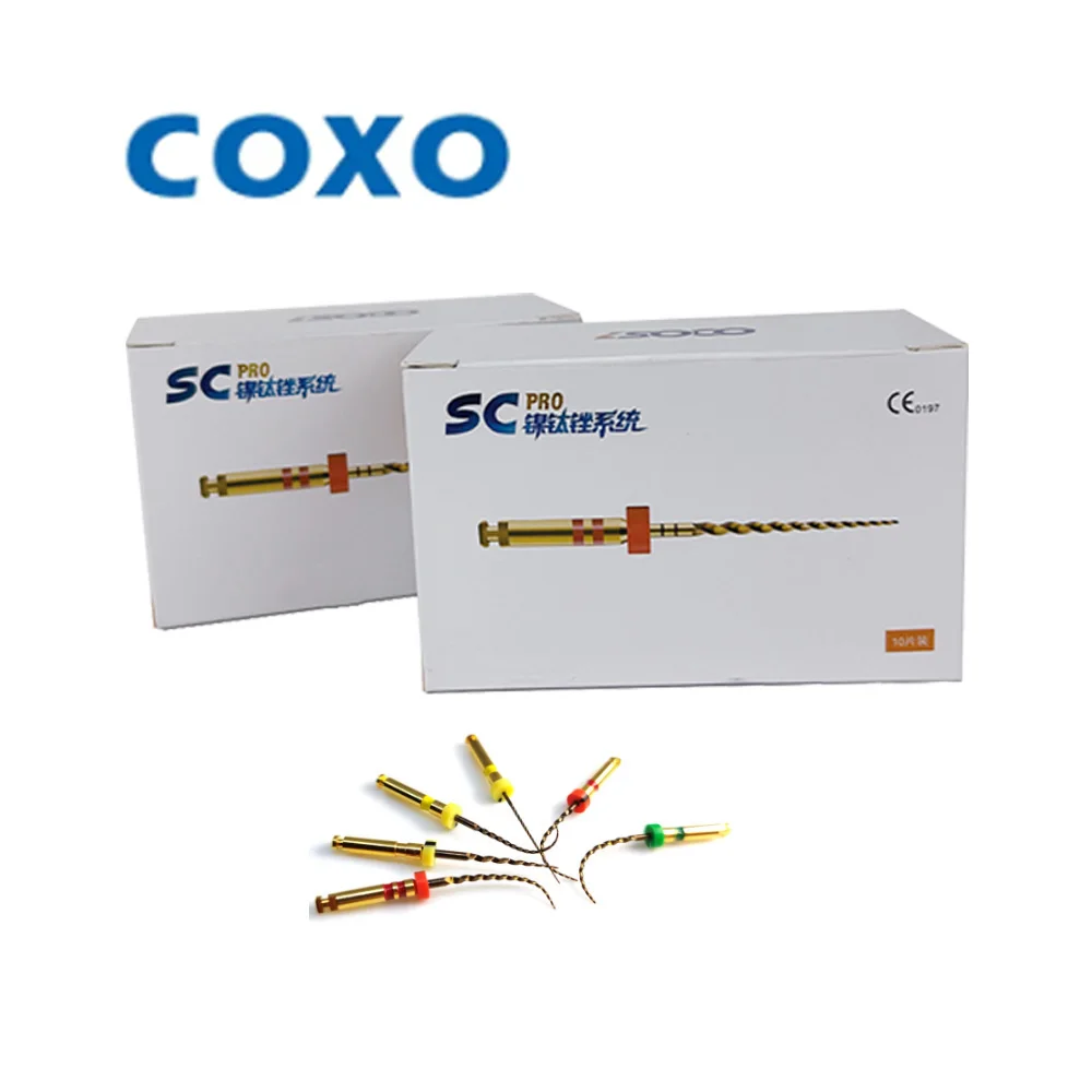 6pcs/Box COXO SOCO PRO Dental Nickel Titanium Heat Activation Root Canal File Endodontic Rotary Files Dentist Materials