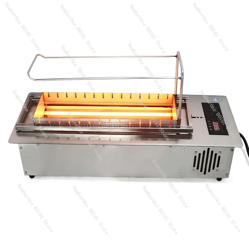 Commercial Automatic Skewer Grill Machine Smokeless Electric BBQ Rotisserie Oven for Kebab Shop Restaurant Self Service Barbecue