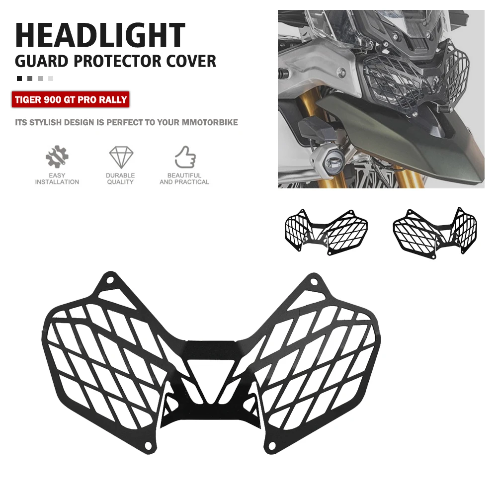 

For TIGER 900 GT Pro RALLY 2020 2021 2022 2023 Motorcycle Accessories Headlamp Headlight Shield Cover Grill Guard Protector