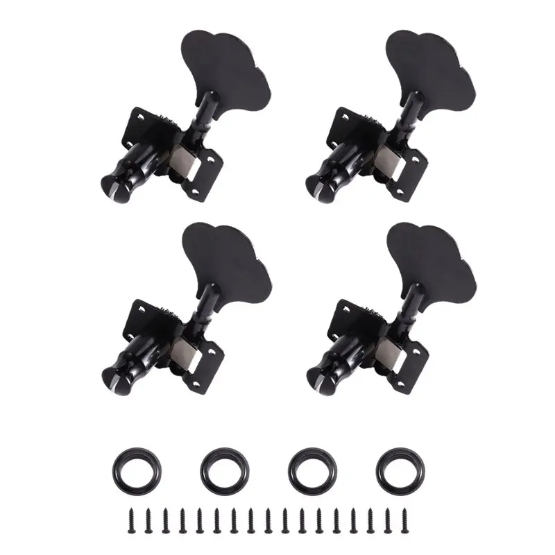 4PCS Open Electric Bass Tuning Machine Heads Tuner 4R Available Mixer Head Electric Bass Accessories