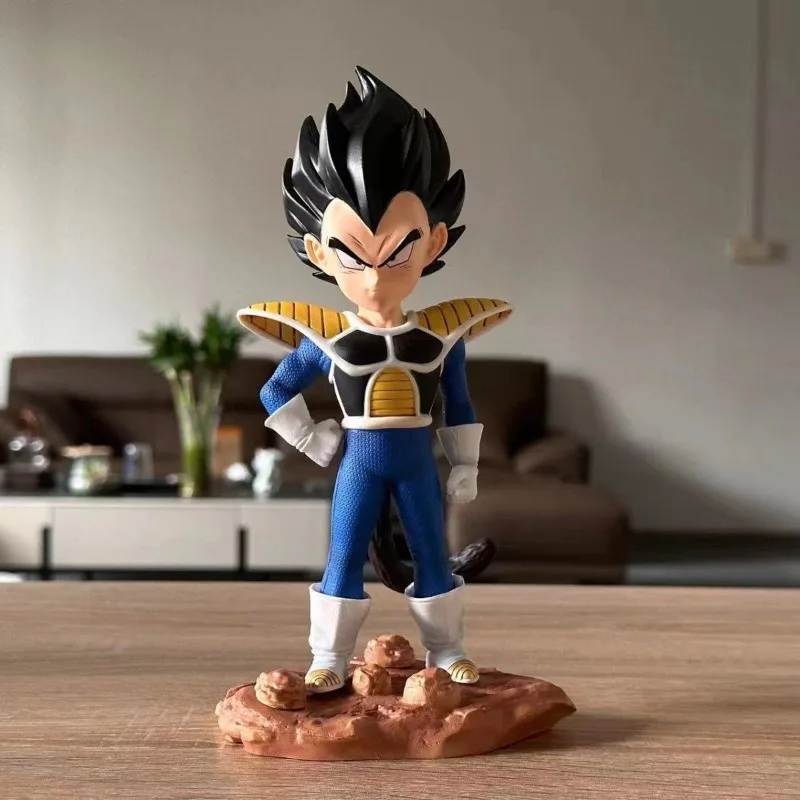 Bandai Anime Dragon Ball Z Kid Vegeta Majin Vegeta Figurka Kolekcjonerska Model Dekoracja na Biurko Zabawki dla Dzieci Prezenty 22CM