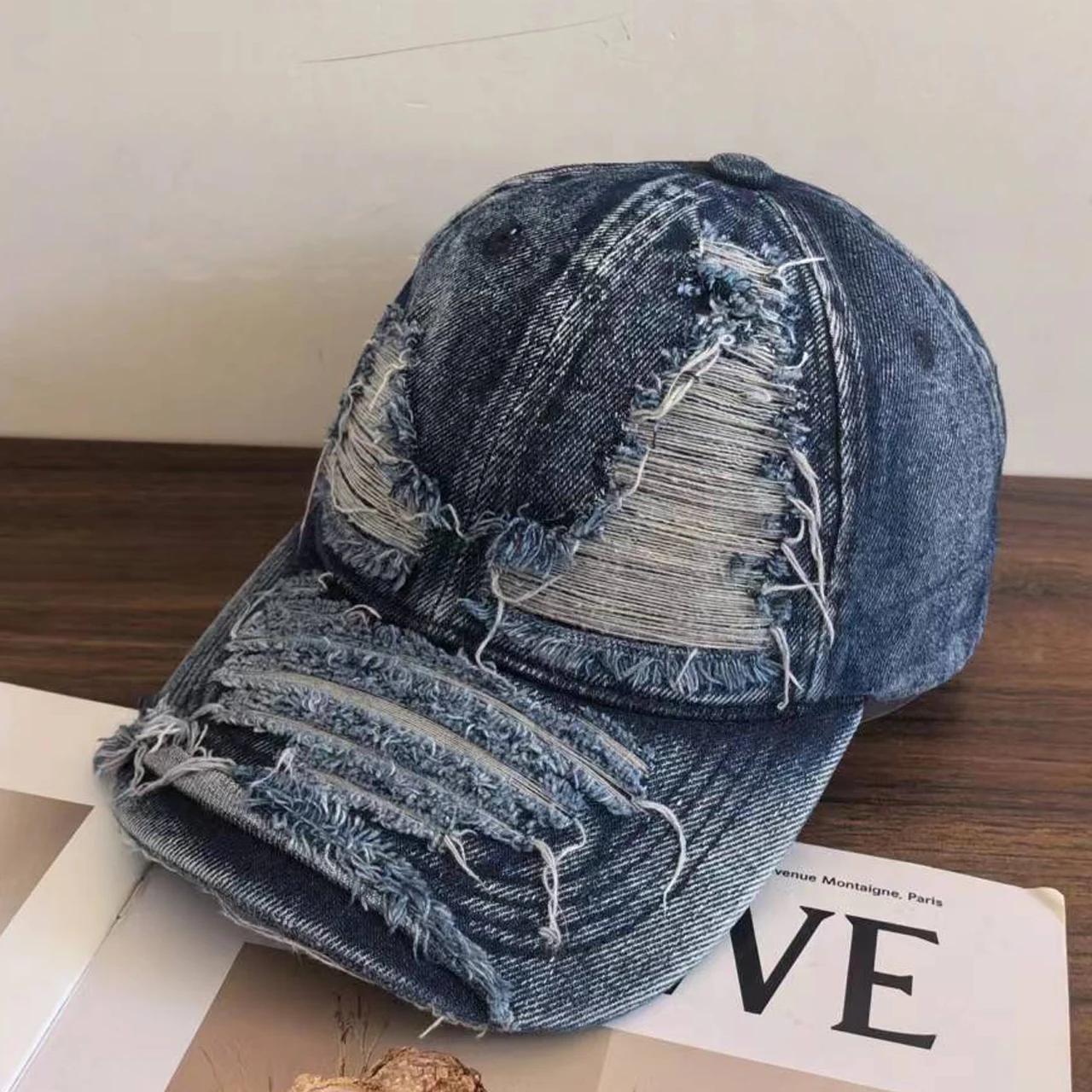 

distressed baseball cap for men and women