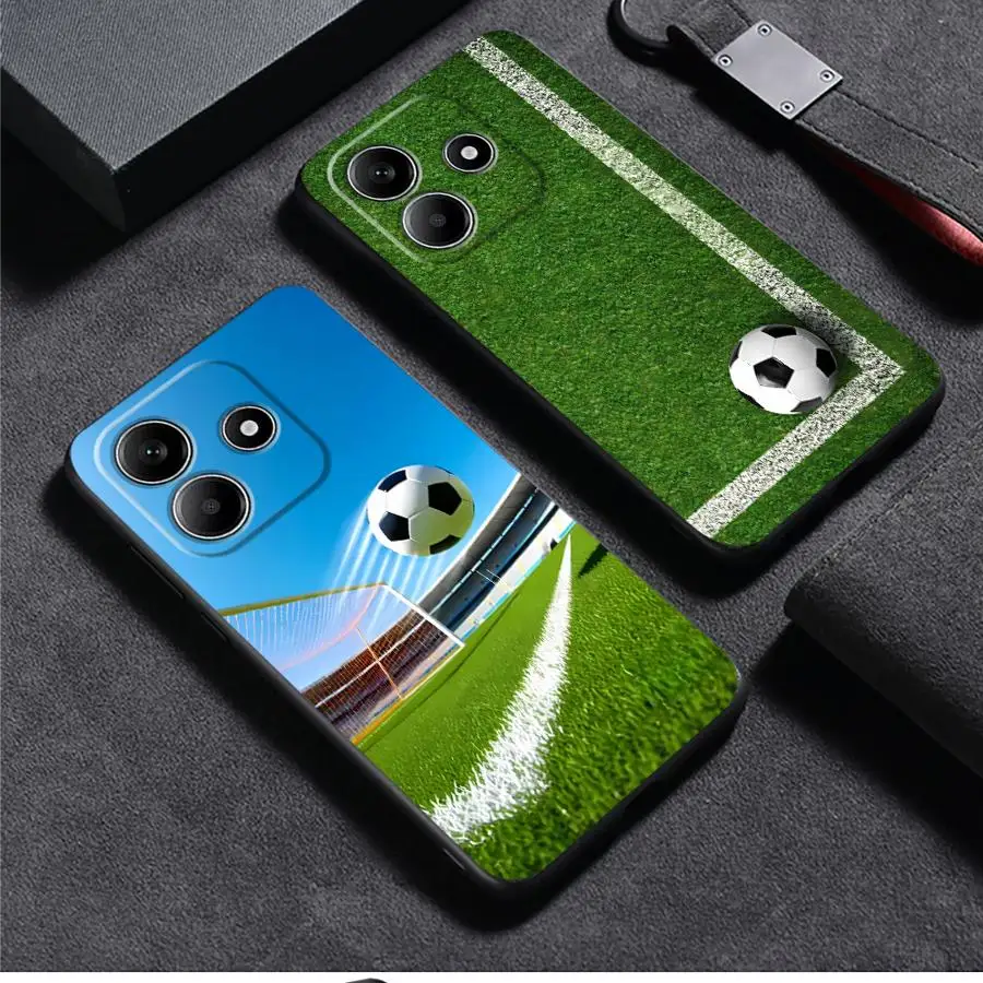 

Case for Xiaomi Redmi Note 12 Pro 13 Pro Plus 11s 12s 9 11 14 7 8 10S 9S 10 Funda Phone Cover 2D FLAT Football Field