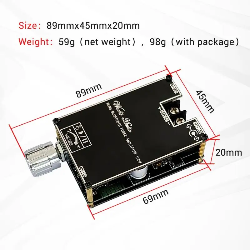 Bluetooth 5.1 TPA3116 D2 Mono 100W Bt Audio Power Amplifier Module AMP Amplificador Home Theater With TWS Mode view 2