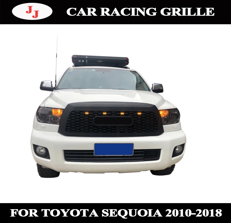 Przednia kratka wyścigowa samochodu Toyota Sequoia 2010-2018 nowa aktualizacja stylu zmodyfikowany przedni grill zderzaka przedni grill trd