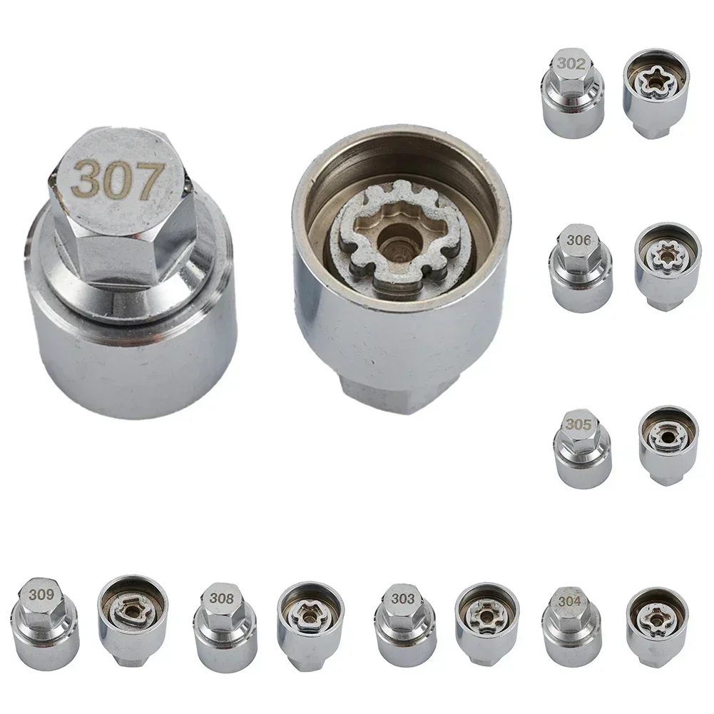 CAR LOCKING WHEEL BOLT WHEEL NUT KEY SECURITY KEY REMOVER NUMBER 302-310 FOR MERCEDES ANTI-THEFT SCREW