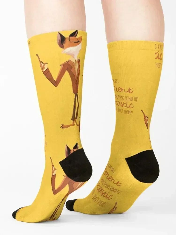 Fantastic Mr Fox Family Socks gym short Lots compression Socks Woman Men's