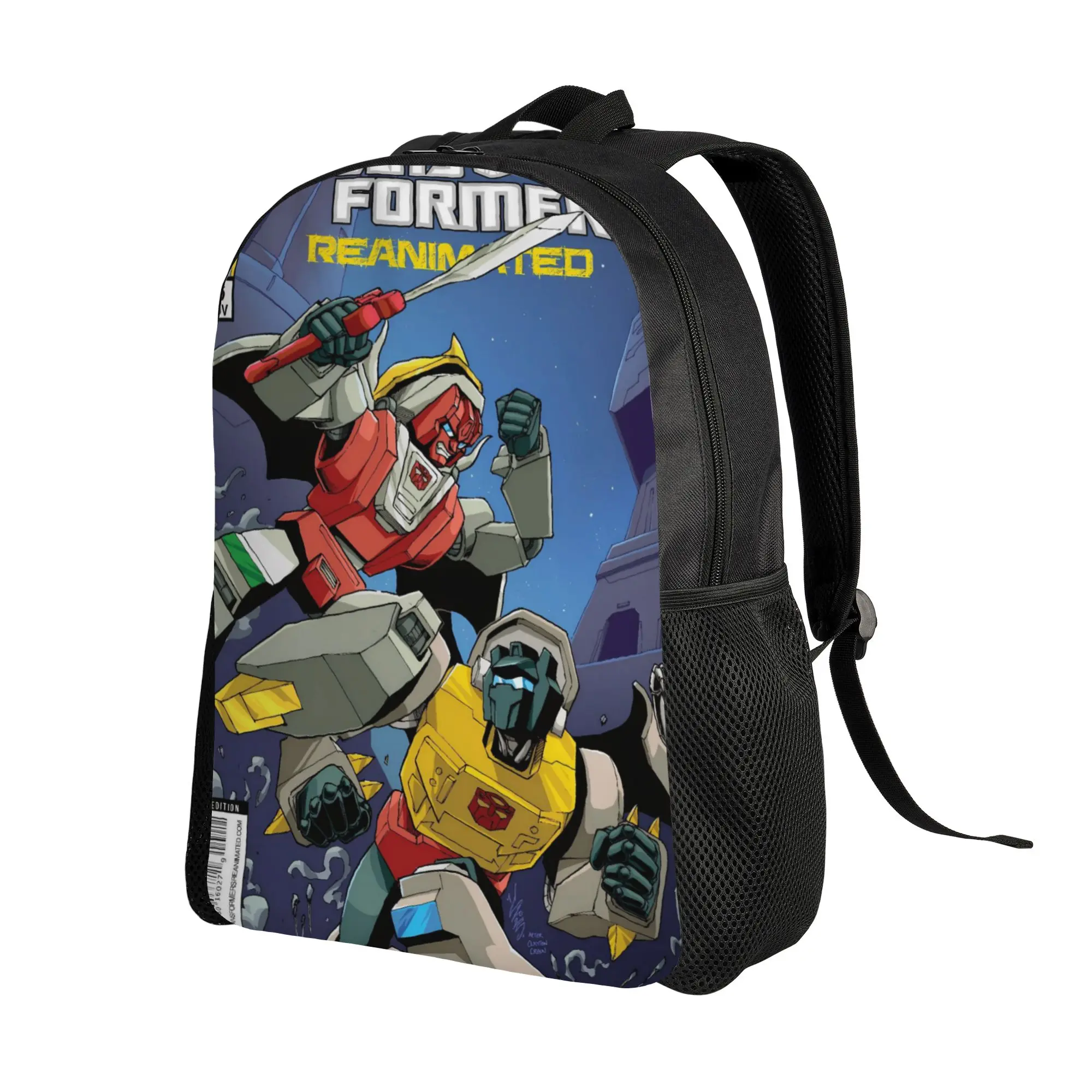 Transformered Cartoon Backpack Girl 3d Printing Pattern Backpacks Polyester Kawaii High School Bags Travel Colorful Rucksack