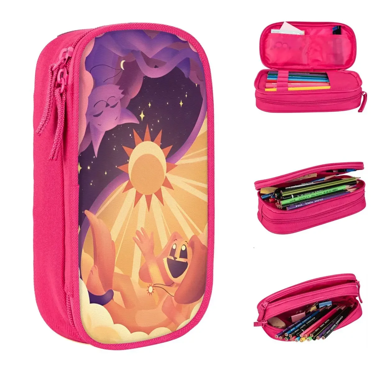 

Lovely S-Smiling Critters Art Pencil Cases Pencil Pouch Pen for Girls Boys Large Storage Bag School Supplies Cosmetic Stationery