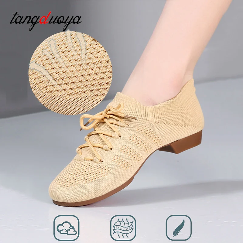 Dance Women Jazz Shoes Salsa Modern Dance Sneakers Teacher Woman Girls Ballroom Dancing Shoes Ladies Sneakers