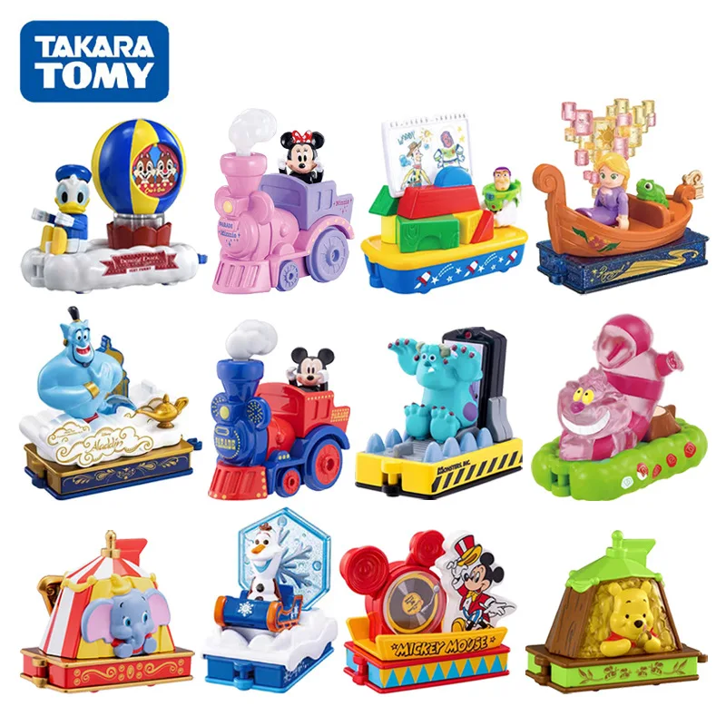 Coches de juguete Tomica para niños, regalos navideños, modelo de coche de aleación TOMY Domeka, locomotora de crucero Disney No. 171 Mickey Mouse Dumbo