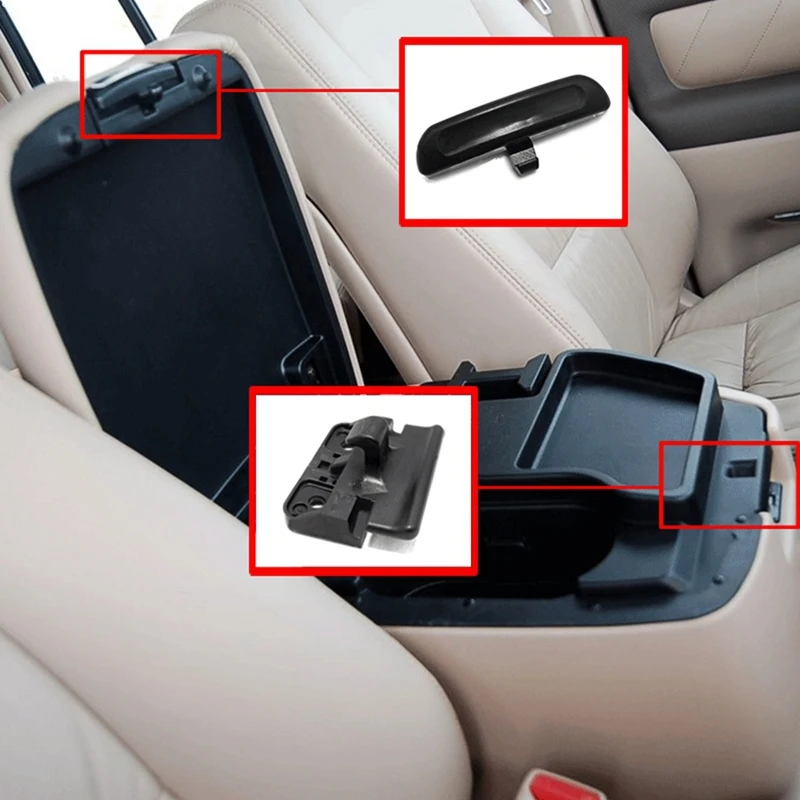 Car Interior Front Armrest Box Lock Latch Handle Easy Install For Toyota Land Cruiser 100 LC100 UZJ100 1998-2007