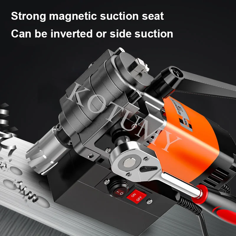 Powerful Magnetic Base Drill Iron Suction Drill High Altitude Drilling Machine Horizontal Bench Drill Electric Magnetic Drill