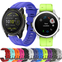 Official Width Soft Sports Silicone Watch Strap For Garmin Fenix 7 7X Pro 6 6X 5 5X Plus QuickFit Band Epix Pro Gen 2 Descent G2