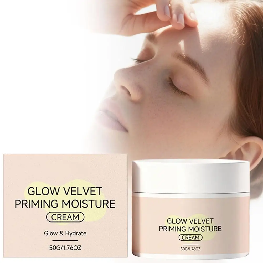 

EELHOE Glow Velvet Priming Cream Invisible Pore Primer Oil Control Deep Hydration Face Makeup Pre-Makeup Facial Moisturizer 50g