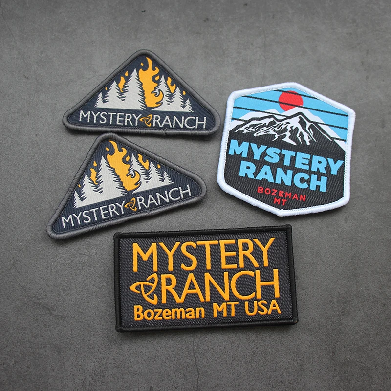Outdoor Bag Accessories, Triangular Badges, Mysterious Farm Woven Labels, Morale Jackets,Backpacks DIY hook loop Patch