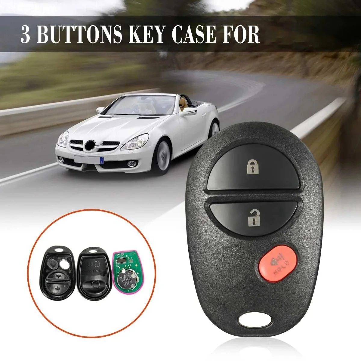 315Mhz 3 Buttons Remote Key Fob Clicker Transmitter for Toyota Replacement GQ43VT20T New Car Remote Controls Keyless