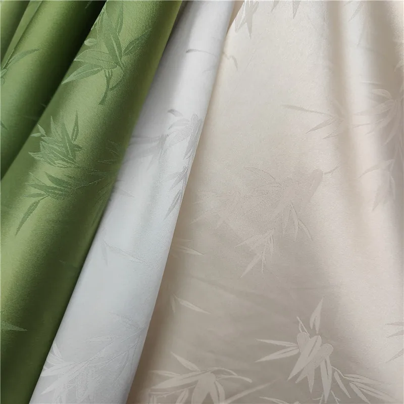 Роскошная жаккардовая ткань 2025 года с тонкими теневыми полосками и бамбуковым дизайном — материал для домашнего декора/обустройства