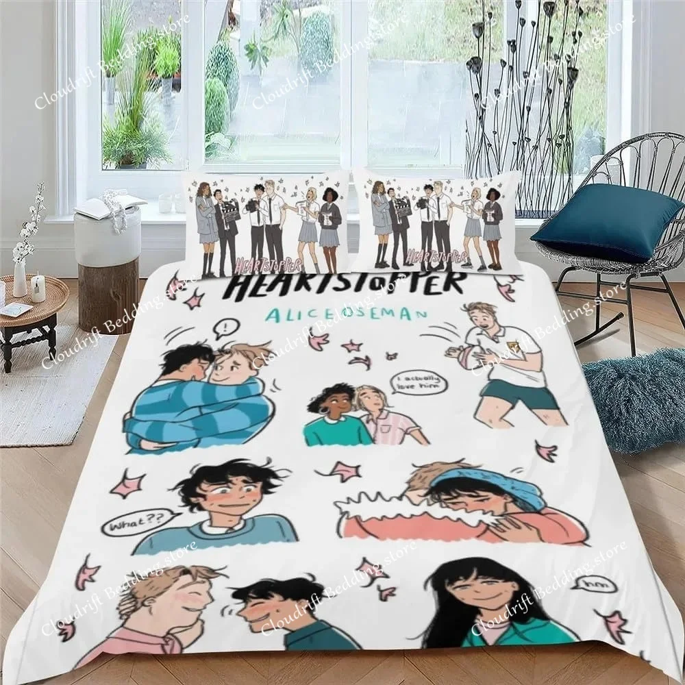 

Anime Love Heartstopper Duvet Cover Pillowcase Bedding Set Adult Boy Girl Bedroom Decoration Children Gift Single Double Size