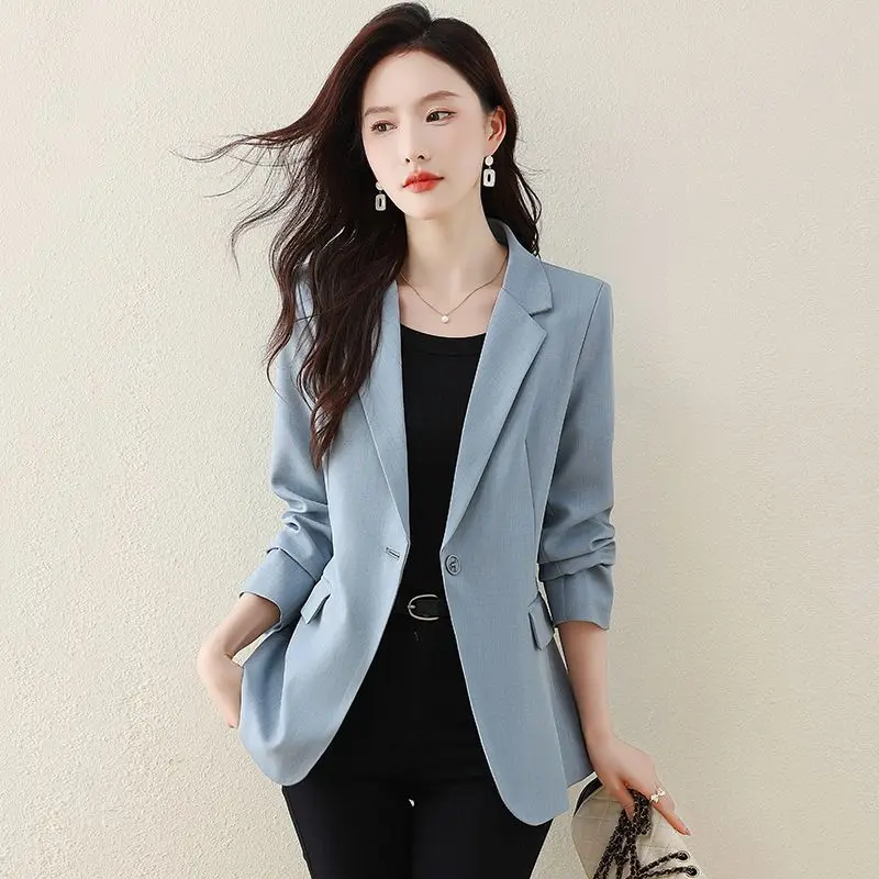 Spring Autumn New Woman Blazers Solid Color Suit Jacket Women Korean Fashion Casual Comfortable Suit Woman Clothing Outerwears