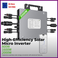 800W 2000W Grid Tie Solar Inverter 25-50VDC With Built-in WiFi IP67 Easy to Install For 230VAC Home Grid and Solar Panel