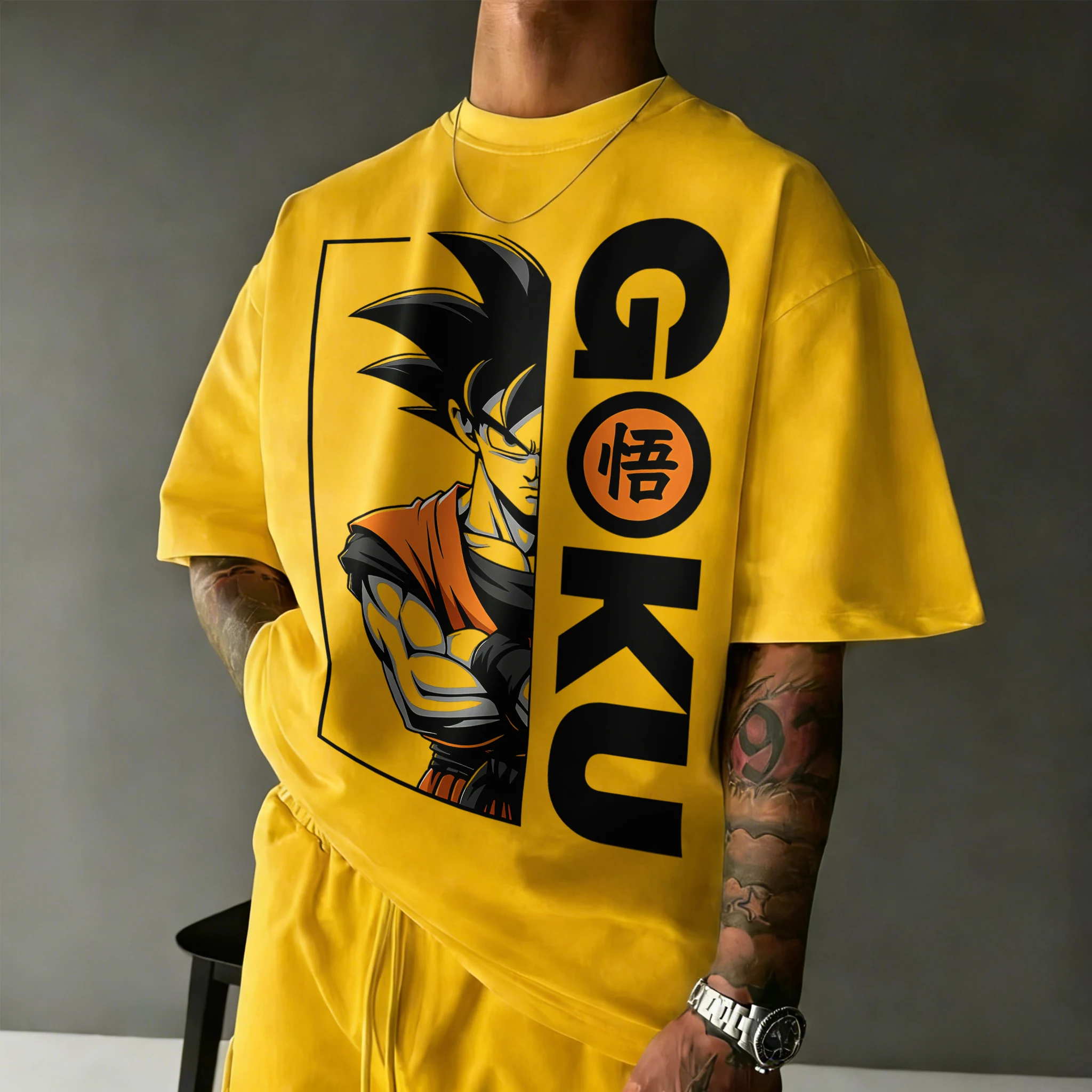 2026 Nieuwe Zomer Dragon Ball 40e Verjaardag Wukong 100% Katoen Anime Gedrukt T-shirt Extra Maat Casual Streetwear Unisex Y2k