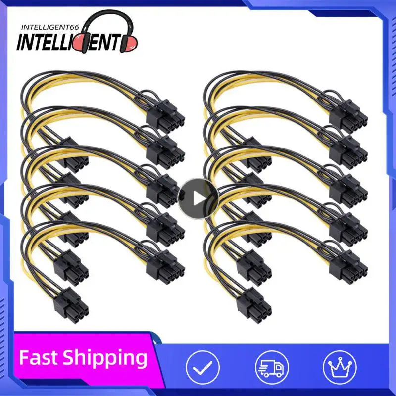 PCI-Express PCIE 6 Pin To Dual 8 (6+2) Pin VGA Graphic Video Card Adapter Power Supply Cable Pci-e Power Cable 20cm