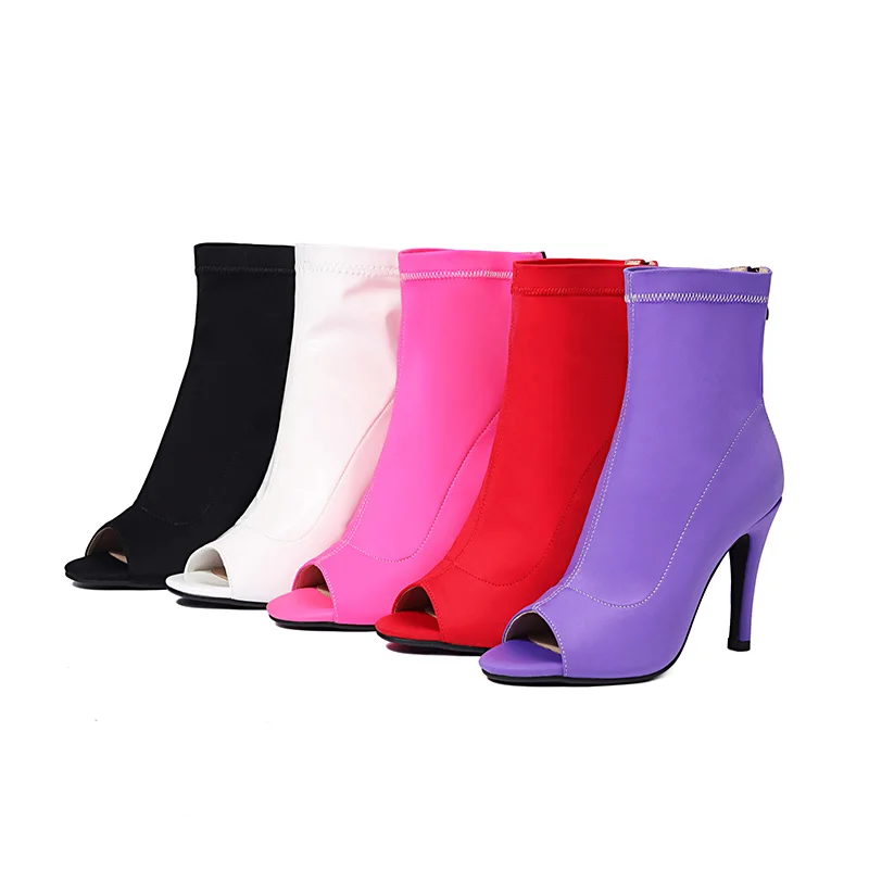 Sgesvier Women's Dance Shoes Ladies Jazz Modern Dance Tango Dance Shoes Girls Prom Fashion Stiletto Boots Latin Dance Boots