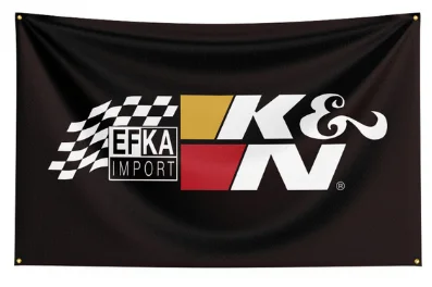 FLAGDOM 90X150CM 3X5FT K&N Flagge Polyester bedrucktes Autoteile-Banner für Dekor