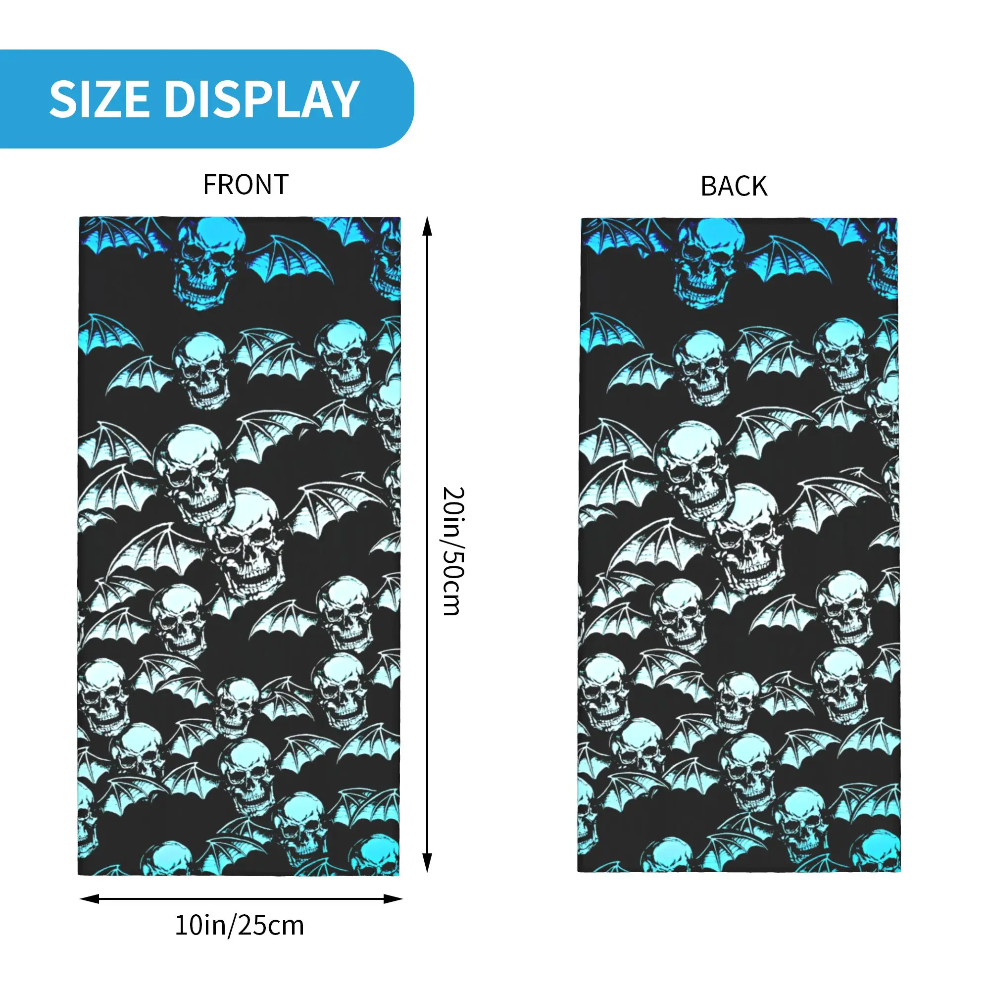 Custom A-Avengeds S-Sevenfolds Classic Skull Bandana Neck Gaiter for Ski Running Men Women Wrap Scarf Vintage  Balaclava Warmer