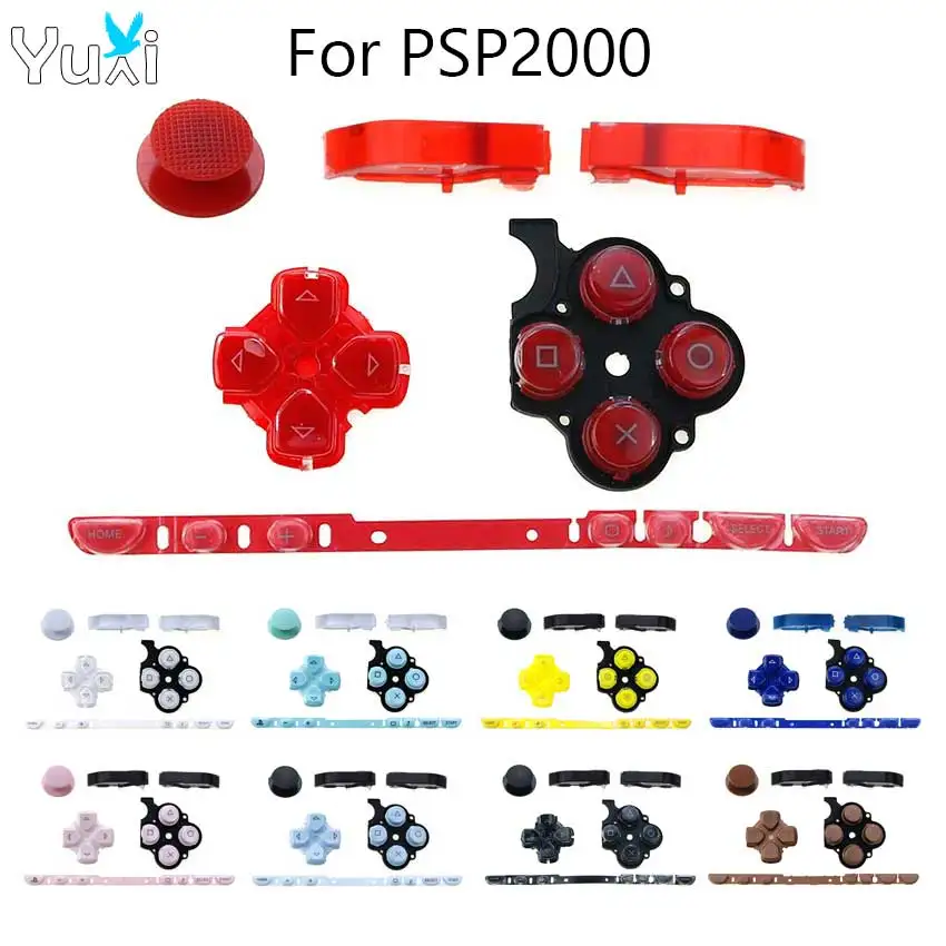 YuXi Left Right Buttons Set D-pad Direction Key Replacement For PSP 2000 For PSP2000 Console L R Button 3D Analog Joystick Cap