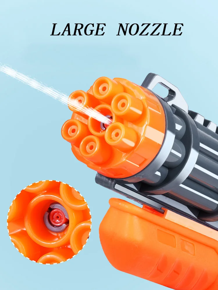 Water Gun Gatling Amusement Weapon High Pressure Cannon Large Capacity Children  Boys Toys Pool Beach Swimming Sports Summer Fun