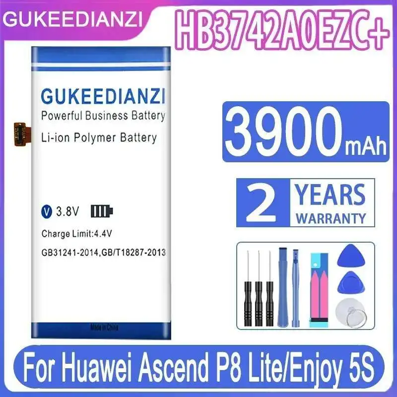 

High Performance HB3742A0EZC+ For Huawei Ascend P8 Lite Enjoy 5S Compatibility 3900Mah Mobile Phone Battery
