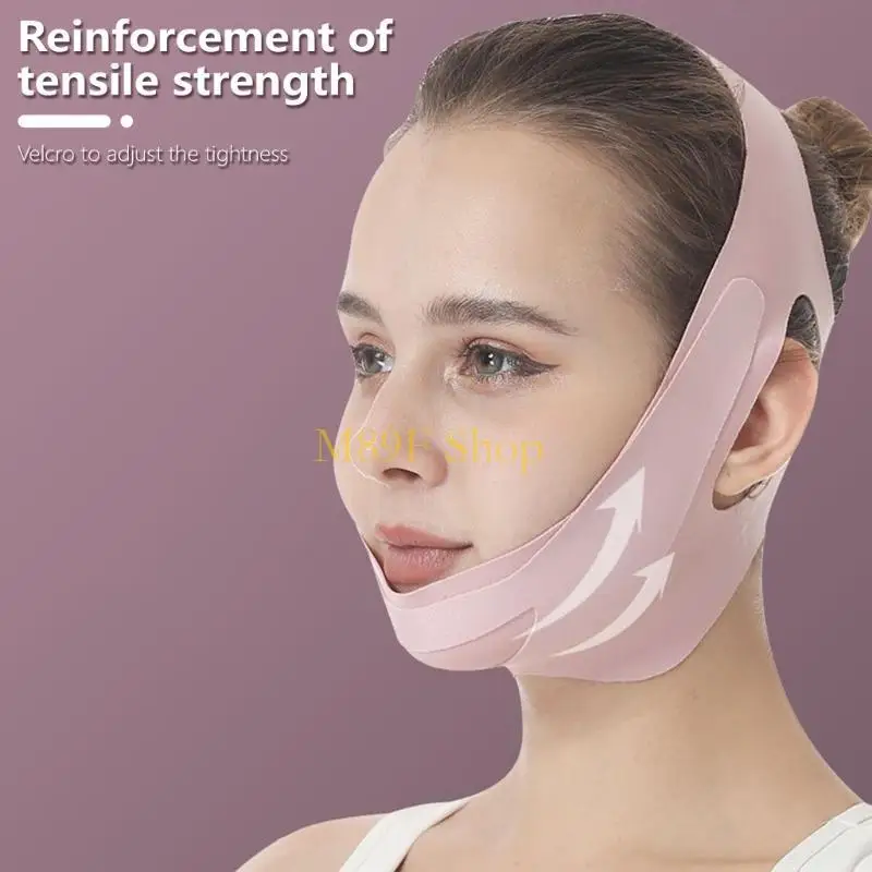 M89F夜間使用のための快適なジョーストラップ肌の締め付け用スリミングvラインリフティングマスクのための顔の輪郭Vラインマスク
