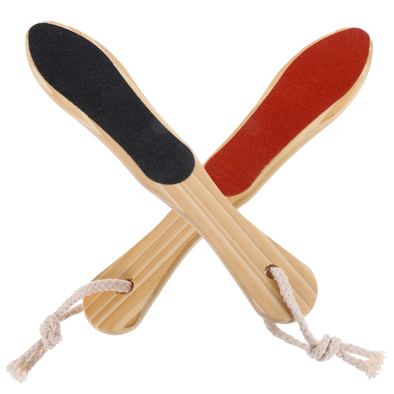 

2pcs Foot Rubbing Board Pedicure Tools Wooden Massager Feet Exfoliating File Large Surface Smooth Skin Care Home Professional