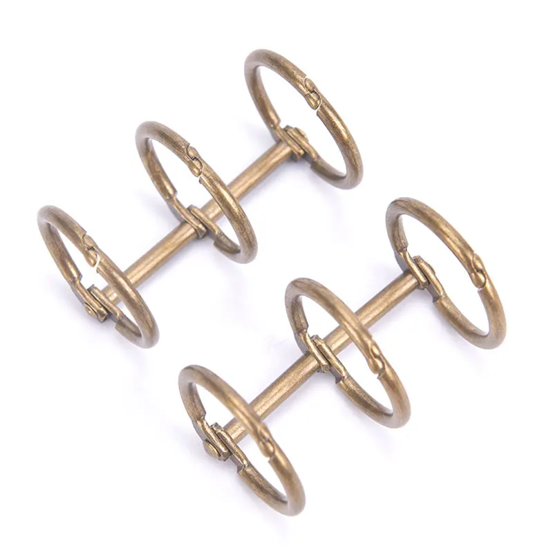 2 Stück Metall Lose blatt Buchbinder 3 Ringe für Notebook Album Sammelalbum Clips