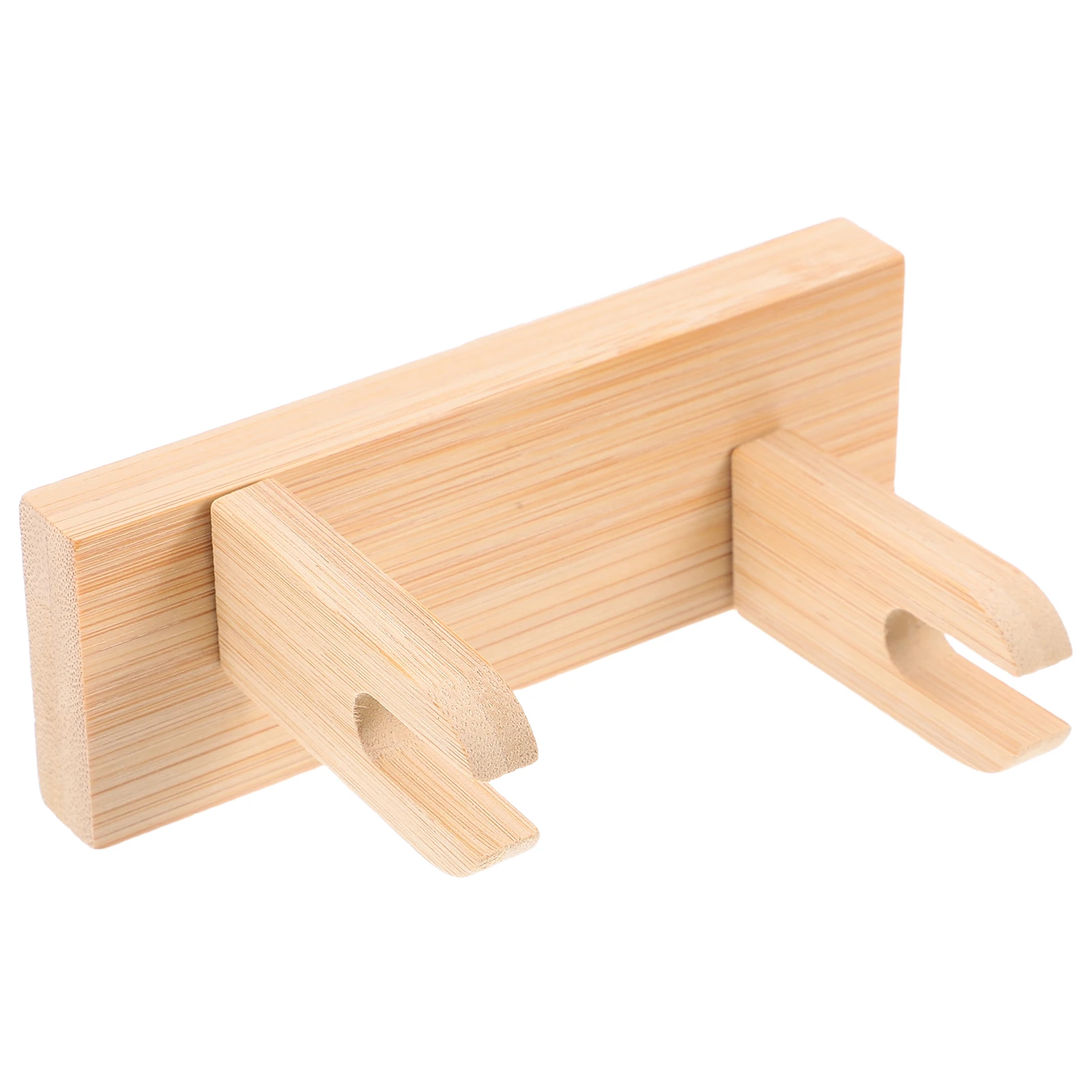 

2pcs Bamboo Fan Stand Holder Smooth Surface Material Chinese Folding Fans Display Storage Home Office Decor