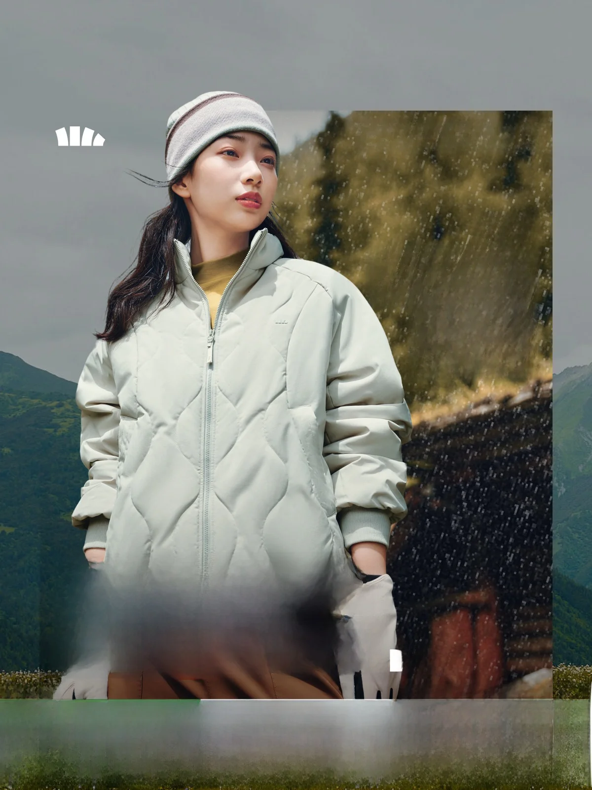 

Banana Le down Jaet Lightweight Cotton Quilted Diamond Patterned American Pilot Sle Warm like down Jaet Outerwear