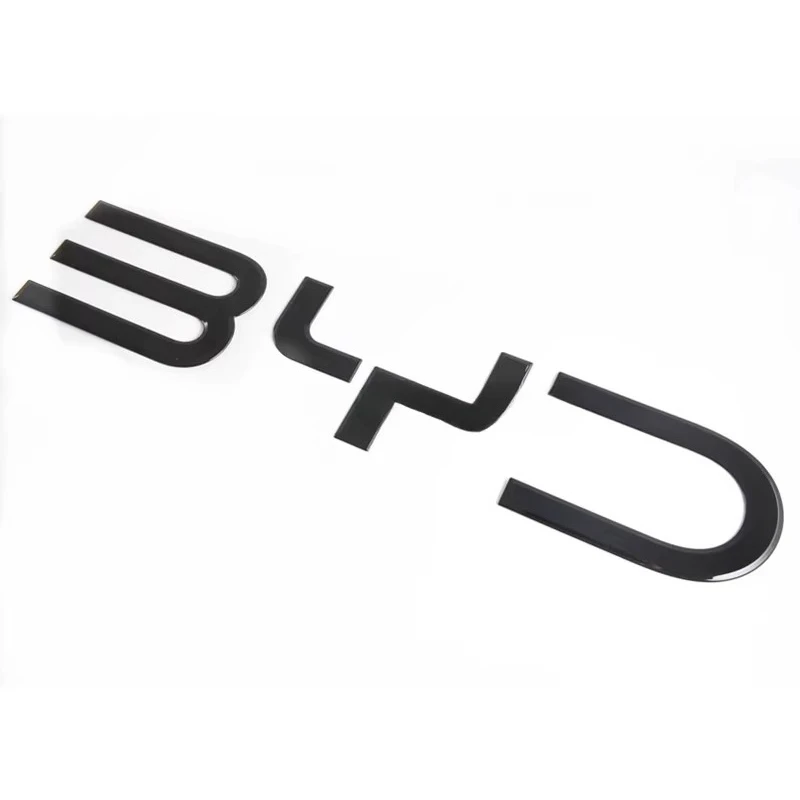 For BYD Shark 6 Pickup Right Hand Drive Black Warrior Emblem Front Rear Badge Stickers Decoration Car Exterior Accessories