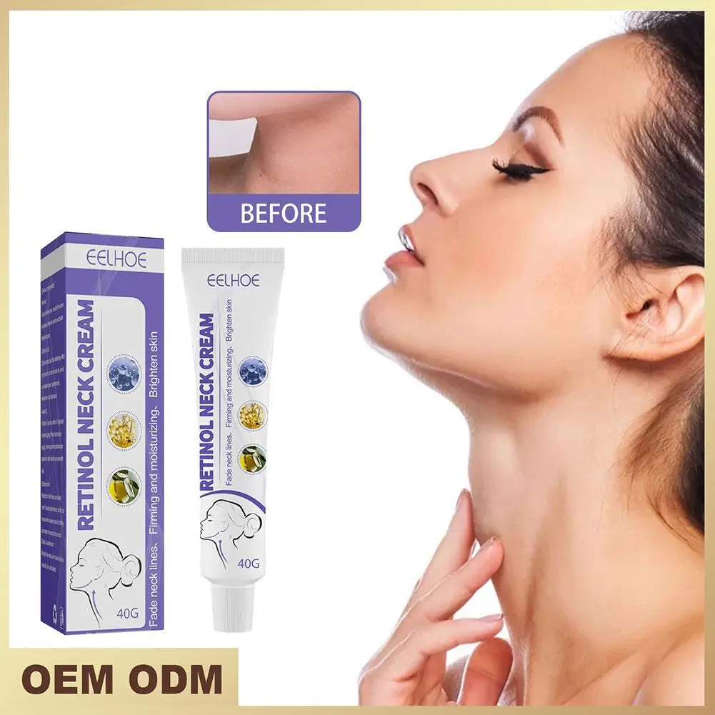 40g Retinol Anti-wrinkle Neck Cream Firming Anti-aging Care Lift Care Fade Smooth Fine Skin Moisturizing Lines Whitening E8r1