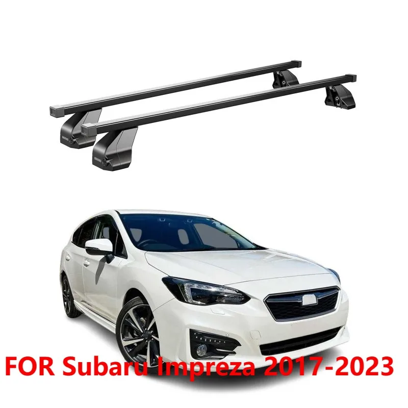 Fix Point Roof Rack Cross Bars For Subaru Impreza 2017-2023 Black 2Pcs