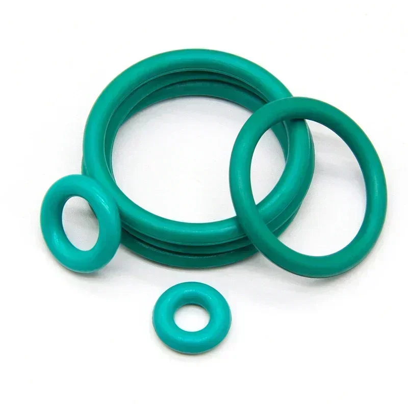 10/50pcs CS 3.1mm OD 10~70mm Green FKM O Ring Sealing Gasket Oil Resistant High Temperature Resistance Fluorine Rubber O Rings