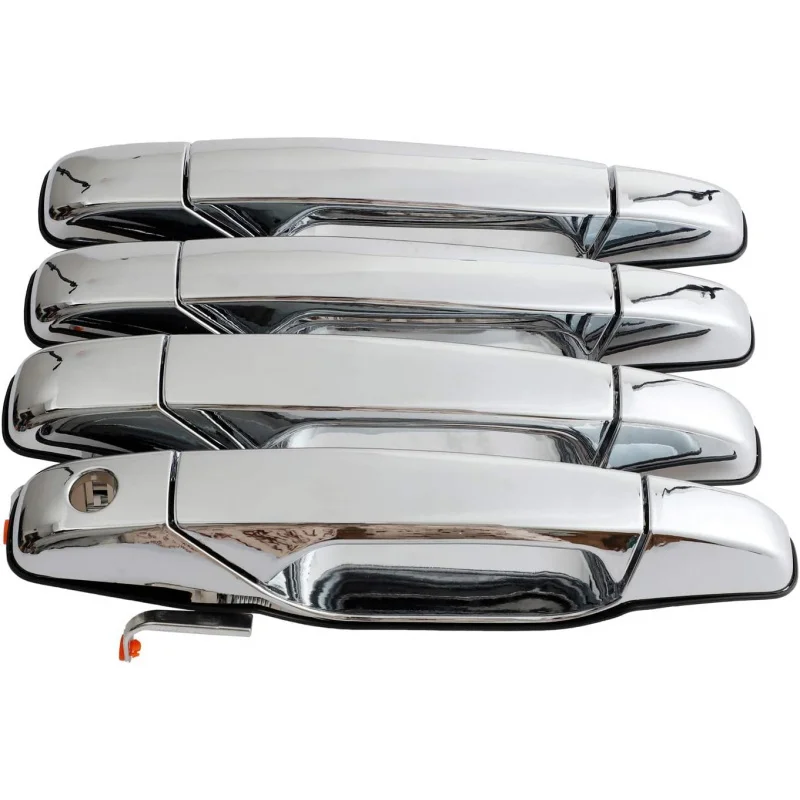 

Front Rear Left Right Exterior Chrome Door Handle 4 PCS For 2007-2014 Cadillac Escalade Chevy GMC,oem 20828258 , 22738721 , 2596
