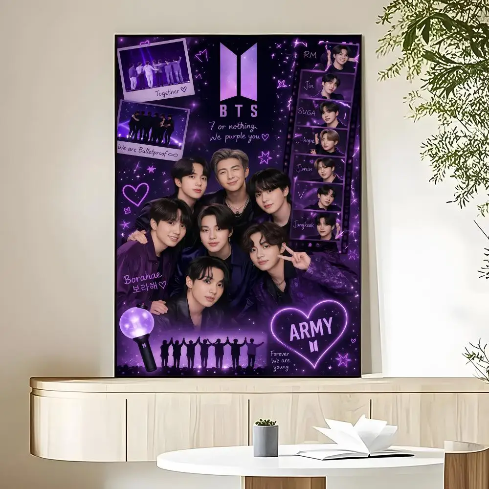 Bulletproof B-BTS-S-BOYES Poster HD Art Sticky Wall Waterproof Home Living Room Bedroom Bar Aesthetic Decoration