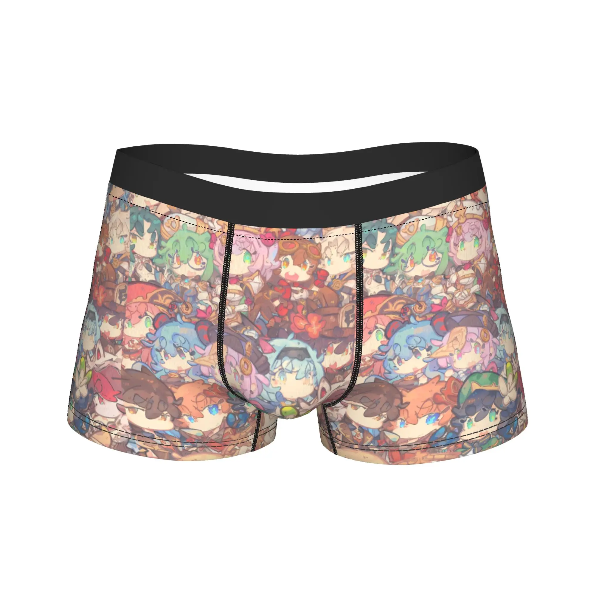 Genshin Impact Game Printed Underwear  Classic Panties Customs Shorts Briefs For Men 3D Pouch Large Size Boxer Shorts