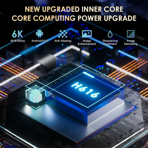 Imagen 2 del producto HONGTOP-Dispositivo de TV inteligente H20PRO, decodificador con Android 10, 16GB, WIFI 2,4G/5G, reproductor multimedia de vídeo 4K HD, 1080P